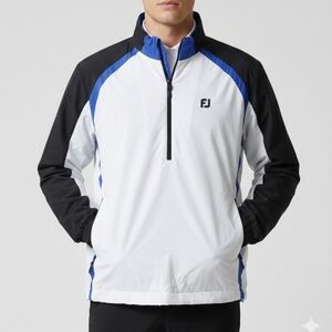 FootJoy Men's Black, White, and Blue Windbreaker